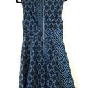 Tracy Reese Plenty by  Blue Patterned Denim Fit & Flare Dress Size 4 Photo 3