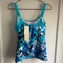 Gottex New!  Floral Art Round Neck Tankini Top Photo 4