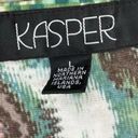 Kasper  Women's Sleeveless Keyhole Tank Top Green Ikat Print Size L Photo 2