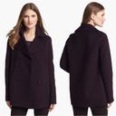 Vince  Double Breasted Wool Blend Pea Coat Mulberry XS Photo 3