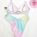 PINK - Victoria's Secret Victoria’s Secret PINK Crinkle Two Piece Bikini Set Push Up Top Bottoms Pastel Photo 8