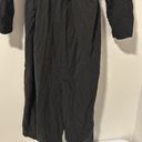 ZARA Black Long Trench Coat Lightweight Size Medium Photo 4