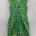 Tracy Reese Plenty  Sleeveless Sheath Dress Green Size 8 Confetti A Line Cotton Photo 3