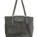 Coach  ward signature tote bag nylon leather in gray taupe 33475 Photo 0