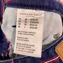 American Eagle Outfitters Women’s Hi-Rise Mini Denim Skirt Blue & Red Stripe 00 Photo 5