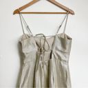 J.Crew  Collection Double Tie-back Metallic Linen Blend Midi Dress size 12 Photo 7