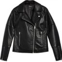 Topshop Rosa Biker Leather Jacket Photo 0