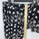 Parker Silk Pants Womens Size 6 Tapered Rouched Ankle Black White Abstract Print Photo 10