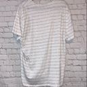 DKNY 🇺🇸  White & Gray Striped Short Sleeve Tee Shirt Photo 1