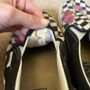 Vans Women’s Size 7 Black and White Checkered Floral Slip On  Photo 4