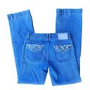 White House | Black Market  Blanc Jeans Rhinestone Straight Light Wash Sixe 6 Photo 3