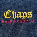 CHAPS Vintage  Ralph Lauren Embroidered Long Sleeve Navy Blue Striped T-shirt Photo 4