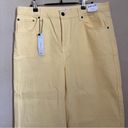 Topshop NWT  Yellow High Rise Crop Jeans US 12 Petite Photo 2