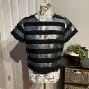 Marc by Marc Jacobs Lame Metallic Shiny Striped Cami Crop Camisole short sleeve bright club night Out Designer Luxury Photo 0