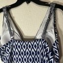 Coastal Blue  Bathing Swim Suit Size XL 16/18 Blue Ikat One Piece built in bra Photo 4