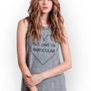 Lovers + Friends new  ♥︎ No One in Particular Muscle Tee Tank ♥︎ Sweatshirt Grey Photo 0