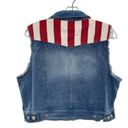 Vintage Y2K American Flag Denim Vest Western Country Cowgirl Size undefined Photo 2