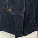 Hudson Jeans Hudson Corduroy Button Up Blazer Jacket with Pockets Black Womens Size Medium Photo 5