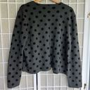 Elle  open front cardigan polka dots gray black size XL Photo 1