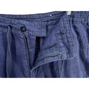 Ralph Lauren Lauren  Pants Womens 16 Blue 100% Linen Tapered Pockets Nautical Photo 2