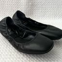 Vince Camuto  Brindin Black Leather Square Toe Scrunch Back Heel Ballet Flat 6.5 Photo 1