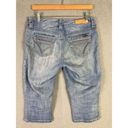 Seven7  Women's Size 4 Blue Denim Capri Jeans Low Rise Light Wash Photo 5