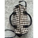 Anthropologie  Crossbody Genuine Cow Hide Fur Purse Houndstooth Fall Brown White Photo 5