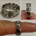Michael Kors Silver-Tone Heart Eternity Ring Band Size 7 Photo 1