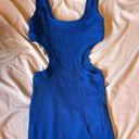 ZARA Blue Cutout Mini Dress Photo 0