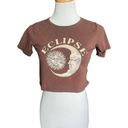 The Moon Youth Girls Eclipse Celestial Sun Crop Graphic Tee Shirt Top - Sz 14/16 Photo 1