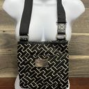 Tommy Hilfiger Monogrammed Black and Cream Crossbody Purse Photo 0