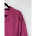 Bryn Walker  Womens Sz L Button Down Linen Shirt Half Sleeve Collared Pink *FLAWS Photo 1