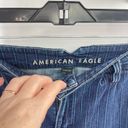 American Eagle  Women's mom Jeans Slim fit striped Stretch Size 12 ankle cropped Photo 9