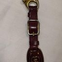 Vintage Leather  keychain Key Chain Key Fob Charm Brown Leather Gucci Logo Photo 2