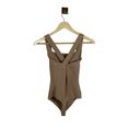 Abercrombie & Fitch  Crossback Knit Sweater Bodysuit in Brown Size S Photo 13