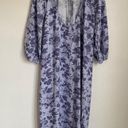 Hill House NWT  Allover Print High Slit Maxi Dress in Purple Floral Photo 2