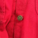 Denim & Co Vintage  Red Denim Vest Women Size 1x Retro Button Up Tie Pockets Photo 2