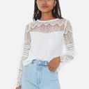 BB Dakota NWT  Smoke And Mirrors Lace White XS Nordstrom Blouse Photo 0