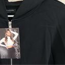 Naked Wardrobe NWT  Black Zip Up Cropped Boxy Hoodie Photo 4