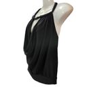 MiracleSuit  Tankini Top Plunging Halter Neck Cowl Front Black Size 6 Photo 1