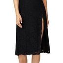 Fame and Partners  Mariposa Black Lace Strapless Midi Dress Size 2 Photo 0