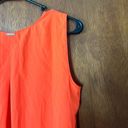 T Tahari NWT  orange sheer button down sleeveless blouse size S! Photo 8