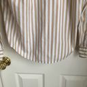 Abercrombie & Fitch Abercrombie Striped Button Down Shirt Tan and White Photo 9