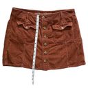 American Eagle  Corduroy Brown Button Mini Skirt A Line High Rise size 16 Photo 5