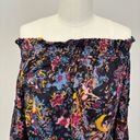 Free People Free Spirited Off The Shoulder Top Bell Sleeve Boho Floral Blouse XS Photo 8