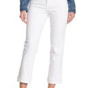 NYDJ  Marilyn Cuff Ankle Straight Leg Jeans Pants White Womens Size 8 High Rise Photo 0