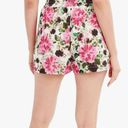 BCBGMAXAZRIA  Shorts Womens Medium Pink Floral High Waisted Linen Pockets Photo 1