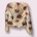 Yoki Nwt  New York Outerwear Collection 100% Vegan Fur Cow Print Fuzzy CoatJacket Photo 1