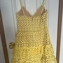 Lulus Floral Lace Yellow Dress Photo 2