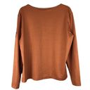 Harley Davidson  Women Blouse Sz XL Orange Long Sleeve Keyhole Neck Embroidered Photo 4